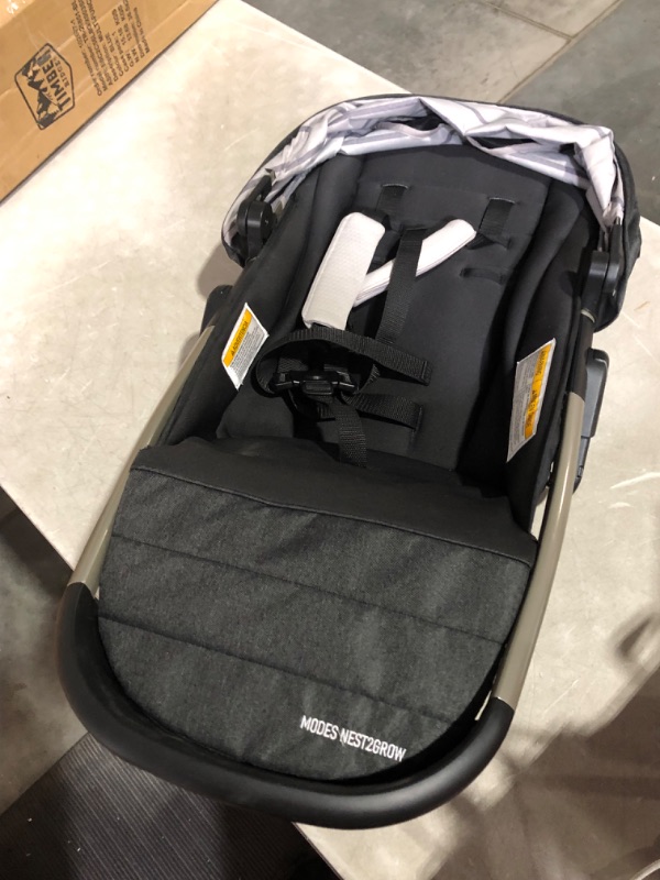 Photo 4 of **USED/DIRTY**
UPPAbaby Cruz V2 Stroller/Full-Featured Stroller with Travel System Capabilities/Toddler Seat, Bumper Bar, Bug Shield, Rain Shield Included/Greyson (Charcoal Mélange/Carbon Frame/Saddle Leather)
