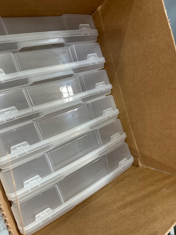 Photo 1 of 6PCS CLEAR STORAGE BINS 