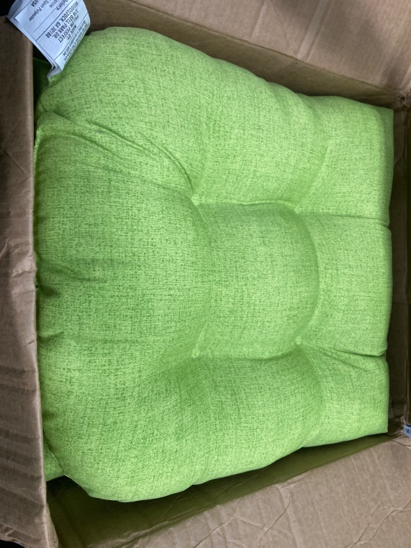 Photo 1 of 2pcs outdoor pillow sit cushions lime green 17x17 