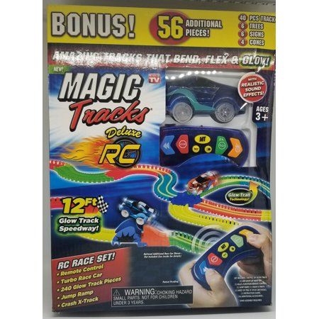 Photo 1 of 12FT Ontel Magic Tracks RC Remote Control Turbo Race Cars Bendable Glow in the Dark