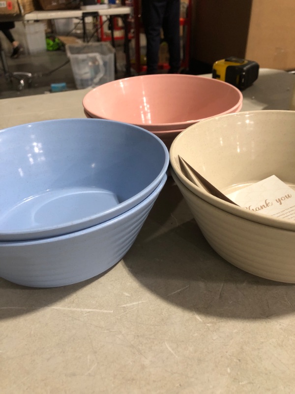 Photo 3 of * see all images *
Wrova Wheat Straw Bowl Sets,6 PCS Unbreakable Cereal Bowl 50 OZ,Microwave and Dishwasher Safe
