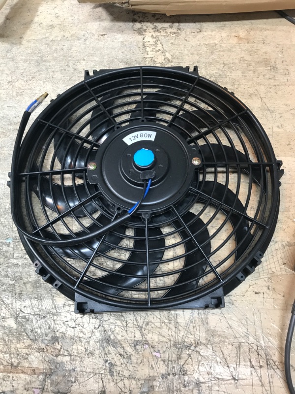 Photo 2 of **MISSING HARDWARE**
12" inch Slim Fan Push Pull Electric Radiator Cooling Fans 12V Mount Kit Unversal Black Black 12 Inch