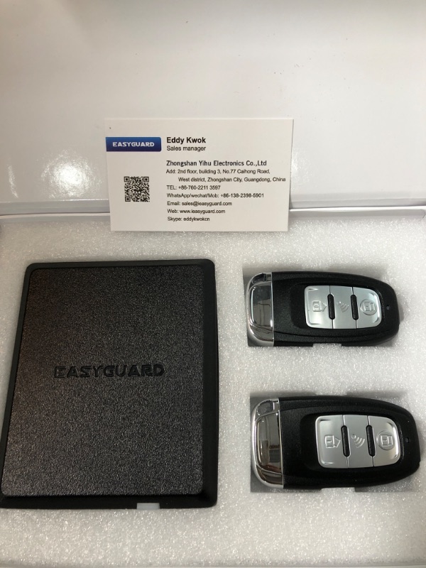 Photo 2 of EASYGUARD EC002 Smart Key RFID PKE Car Alarm System Passive Keyless Entry Remote Starter Push Start Button & Touch Password Entry Hopping Code