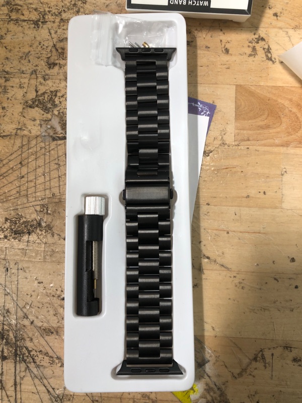 Photo 1 of EPULY Compatible with Apple Watch Band 49mm 45mm 44mm 42mm 41mm 40mm 38mm, Business Stainless Steel Metal Watchband for iWatch Band Series 9, Ultra 2, SE, Ultra Series 8 7 6 5 4 3 2 1 Men & Women