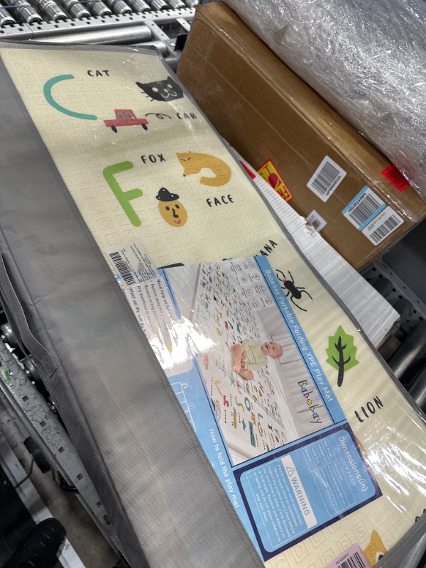 Photo 1 of Baby Play Mat 79" X 71",Reversible Waterproof Foldable Foam Floor Playmat for Kids Toddlers, Extra Large Anti- Slip Baby Crawling Mat Tear Proof Xpe Abc