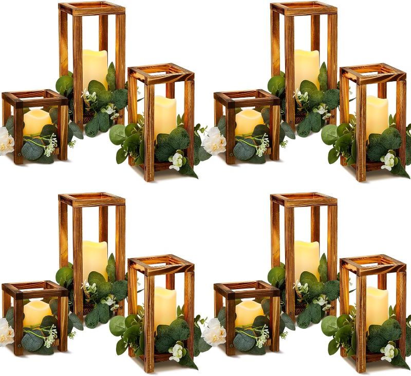 Photo 1 of **NONREFUNDABLE**FOR PARTS OR REPAIR**SEE NOTES**
Huquary 24 Pcs Wooden Candle Lantern Bulk Wedding Lantern Centerpiece Includes 12 Farmhouse Wooden Candle Holder and 12 Flameless Decorative Led Candles for Wedding Country Rustic Table Decor