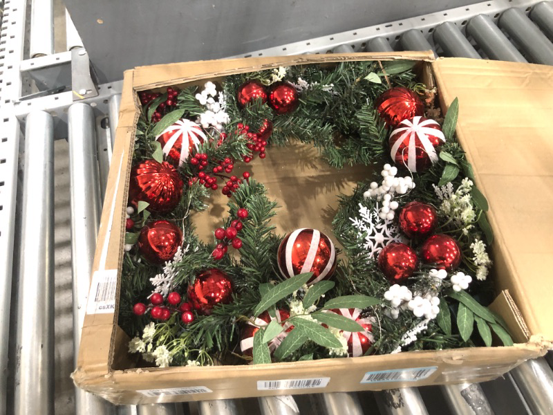 Photo 2 of * see images *
yoyomax Christmas Wreath, Pre-Lit Artificial Christmas Wreath for Indoor Outdoor Christmas Decorations