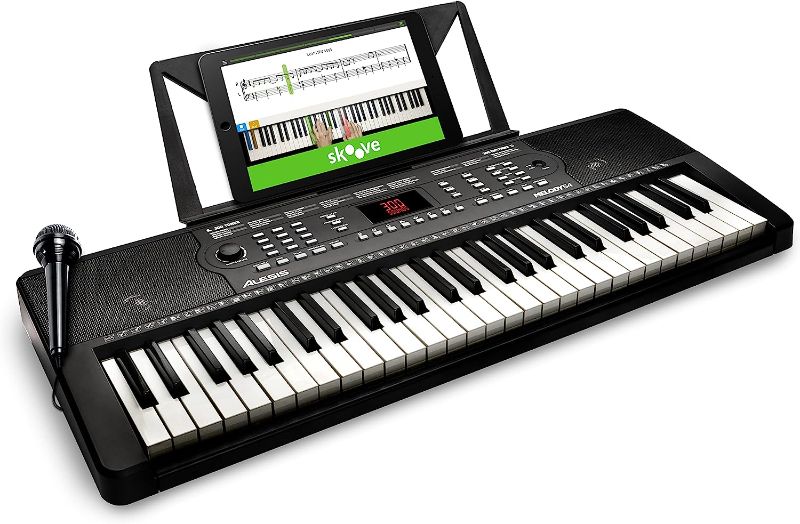 Photo 1 of Alesis Melody 54 - Electric Keyboard Digital Piano with 54 Keys, Speakers, 300 Sounds, 300 Rhythms, 40 Songs, Microphone and Piano Lessons