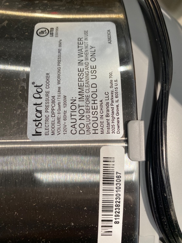Photo 1 of **USED*FOOD RESIDUE**
Instant Pot Duo Plus, 8-Quart Whisper Quiet 9-in-1 Electric Pressure Cooker
