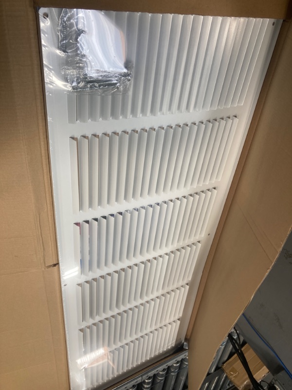 Photo 2 of 4" x 6" Return Air Grille - Sidewall and Ceiling - HVAC Vent Duct Cover Diffuser - [White] [Outer Dimensions: 5.75w X 7.75" h] 4x6 White