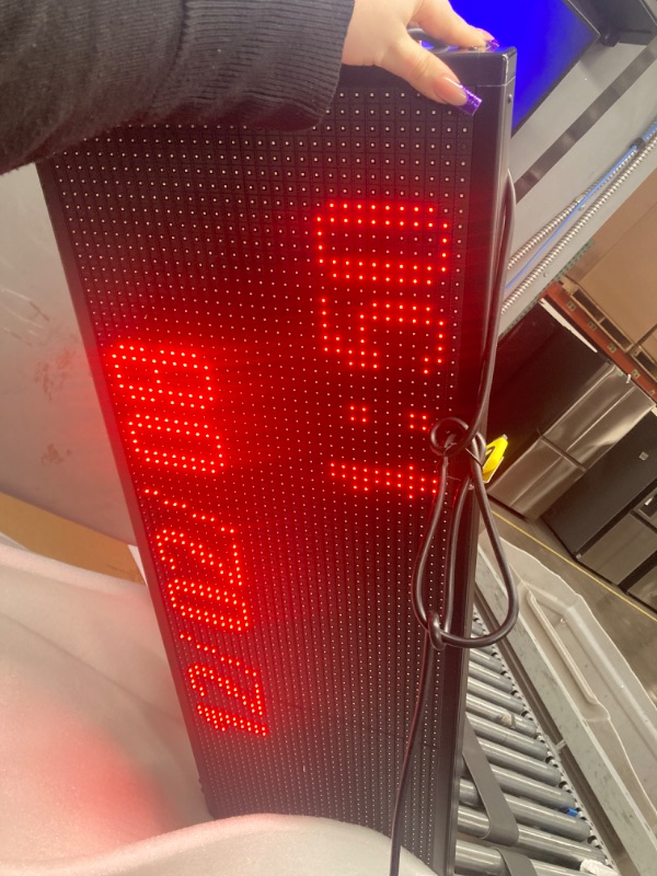 Photo 3 of OUTDOOR 40" x 14" WiFi P10 resolution, full LED RGB color sign with high resolution P10 96x32 dots and new SMD technology. Perfect solution for advertising