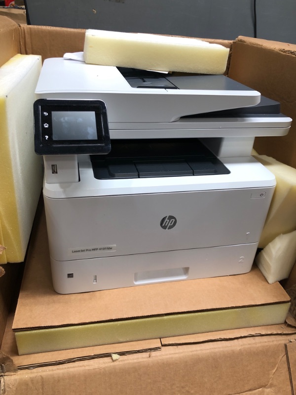 Photo 2 of no power cord***HP LaserJet Pro MFP 4101fdw Wireless Black & White Printer with Fax