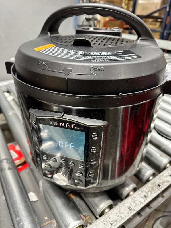 Photo 1 of Instant Pot Pro 10-in-1 Pressure Cooker, Slow Cooker, Rice/Grain Cooker, Steamer, Sauté, Sous Vide, Yogurt Maker, Sterilizer, and Warmer, Includes App With Over 800 Recipes, Black, 8 Quart 8QT Pro