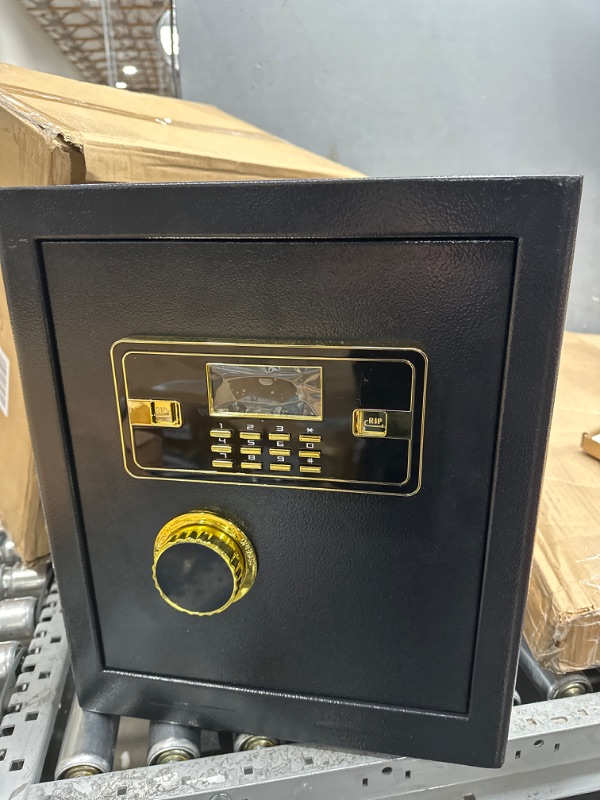 Photo 2 of 2.12 Cub Safe Box Fireproof Waterproof, Security Home Safe with Fireproof Document Bag, Large Fireproof Safe Box for Home with Inner Cabinet and LCD Display, Safe Box for Money Jewelry Documents 2.12Cub