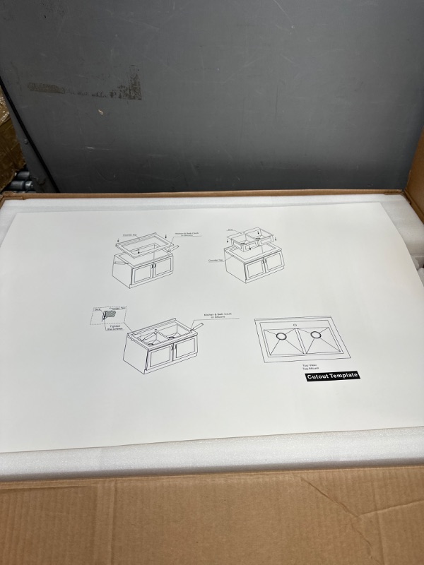 Photo 1 of 33 Inch Kitchen Sink Drop In - Lordear 33x22 inch Stainless Steel Kitchen Sink Drop-in Topmount 16 Gauge Single Bowl Workstation Kitchen Sinks with Accessories 33" x 22" x 10" Stainless steel -Workstation