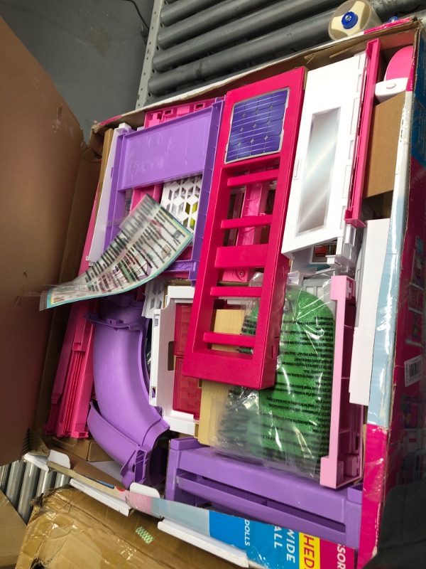 Photo 2 of Barbie DreamHouse Dollhouse with 70+ Accessories, Working Elevator & Slide, Transforming Furniture, Lights & Sounds Wheelchair Accessible Elevator