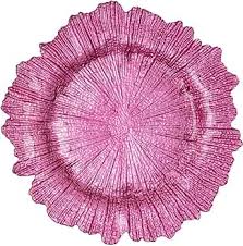 Photo 1 of  Reef Plastic Charger Plate 13" - Magenta- case of 100 