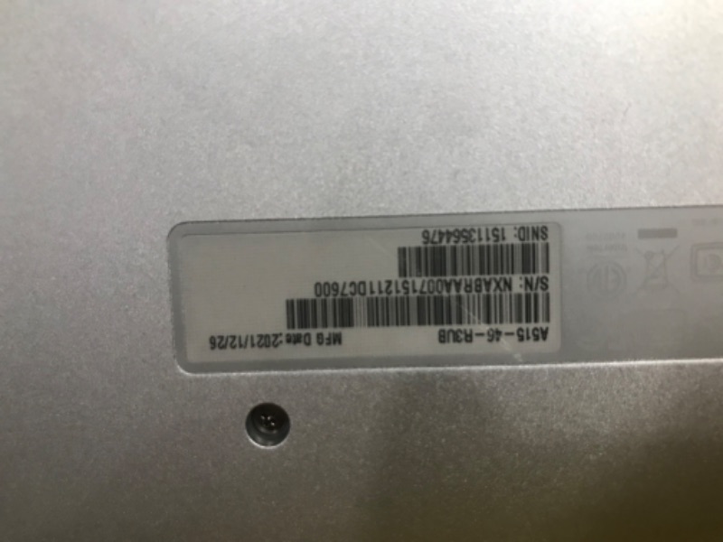 Photo 12 of Acer Aspire 5 A515-46-R3UB | 15.6" Full HD IPS Display | AMD Ryzen 3 3350U Quad-Core Mobile Processor | 12GB DDR4 | 500 GB NVMe SSD | WiFi 6 | Backlit KB | FPR | Amazon Alexa | Windows 11 Home in S mode
