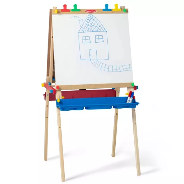 Photo 1 of **SEE NOTES BELOW***Melissa & Doug Deluxe Standing Art Easel - Dry-Erase Board, Chalkboard, Paper Roller
