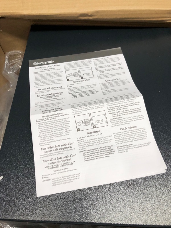 Photo 3 of **MISSING KEYS*CONTACT MANUFACTURER** 
SentrySafe Security Safe with Digital Keypad Lock 8.9 x 16.9 x 13.6 Inches
