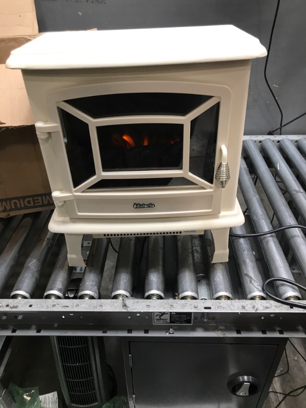 Photo 3 of **SEE NOTES/FOR PARTS**
TURBRO Suburbs TS20 Electric Fireplace Infrared Heater, 20" Freestanding Stove with Realistic Dancing Flame Effect - CSA Certified - Overheating Safety Protection - Easy to Assemble - 1400W, Ivory