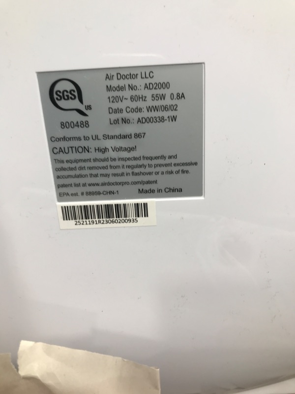 Photo 3 of AIRDOCTOR AD2000 4-in-1 Air Purifier | Small & Medium Rooms with UltraHEPA, Carbon & VOC Filters Air Quality Sensor Automatically Adjusts Filtration Captures Particles 100x Smaller Than HEPA Standard
