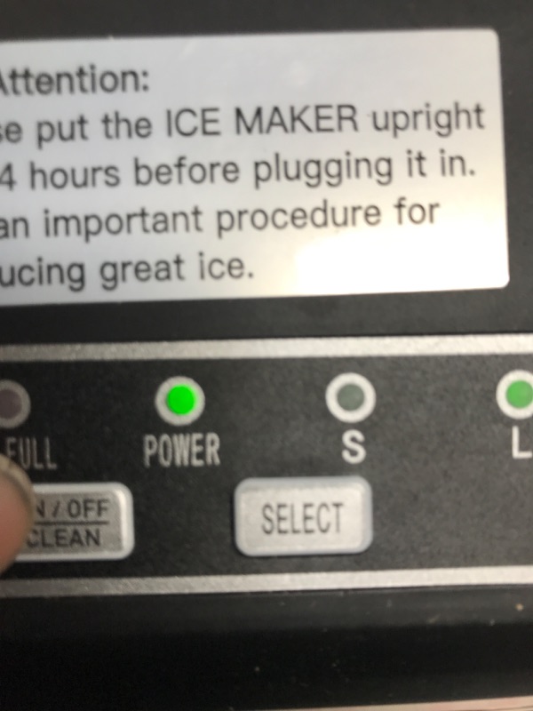 Photo 2 of **SEE NOTES** Silonn Countertop Ice Maker, 9 Cubes Ready in 6 Mins, 26lbs in 24Hrs, Self-Cleaning Ice Machine with Ice Scoop and Basket, 2 Sizes of Bullet Ice for Home Kitchen Office Bar Party,Black Black-26Lbs