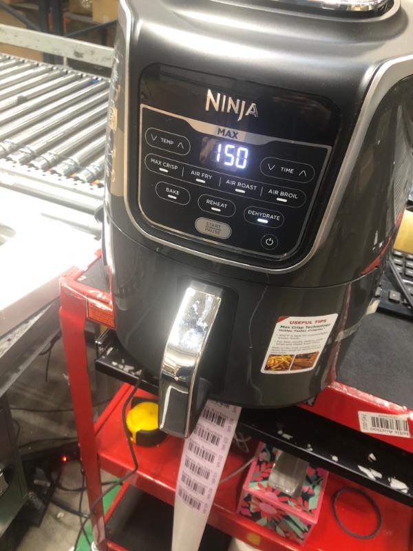 Photo 2 of Ninja AF161 Max XL Air Fryer that Cooks, Crisps, Roasts, Bakes, Reheats and Dehydrates, with 5.5 Quart Capacity, and a High Gloss Finish, Grey 5.5 Quarts 