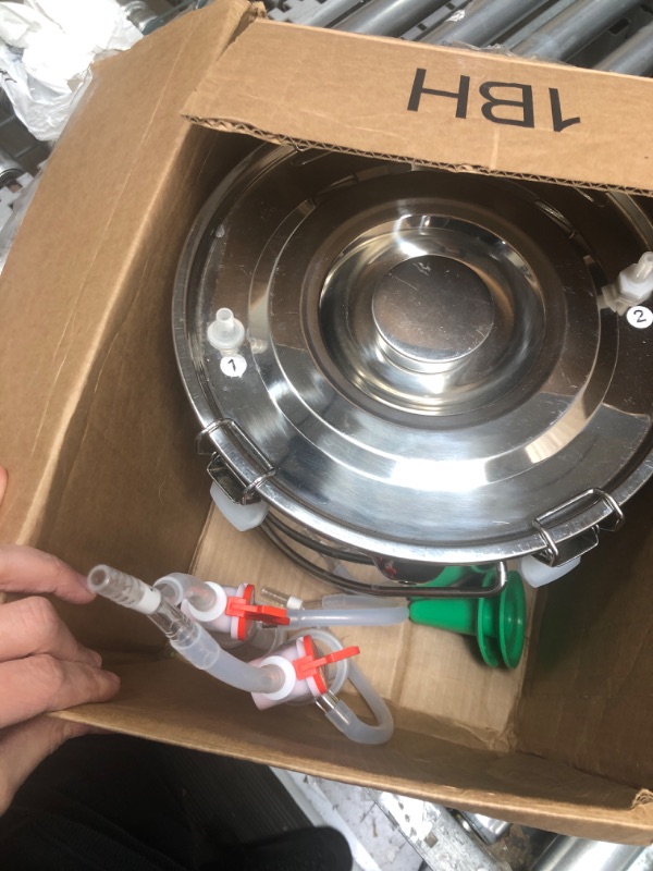 Photo 1 of VEVOR Goat Milking Machine, 12 L 304 Stainless Steel Bucket, Electric Automatic Pulsation Vacuum Milker, Portable Milker with Food-Grade Silicone Cups and Tubes, Adjustable Suction for Cows and Goat 12L for Goat & Cow