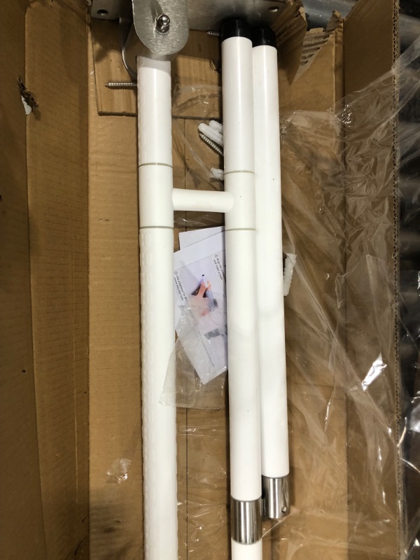 Photo 2 of **MISSING HARDWARE**
CALEPTONG Handicap Toilet Grab Bars - 29.5 Inch Foldable Toilet Safety Rails 