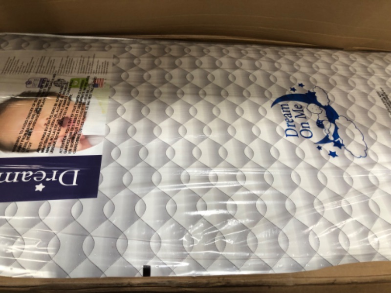 Photo 2 of Dream On Me Twilight 5” 88 Coil Innerspring Crib and Toddler Mattress, Grey Waterproof Vinyl Cover, Greenguard Gold & JPMA Certified, 10 Years Manufacture Warranty, Made in U.S.A, Removable Cover