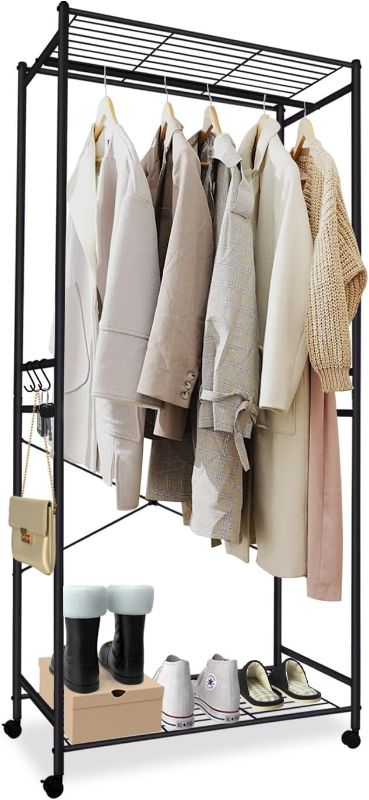 Photo 1 of 
fusehome Clothes Rack for Hanging Clothes, Rolling Garment Rack, Clothes Rack with Wheels, Clothes Rack Heavy Duty, Dress Rack, Clothes Drying Rack, for...
