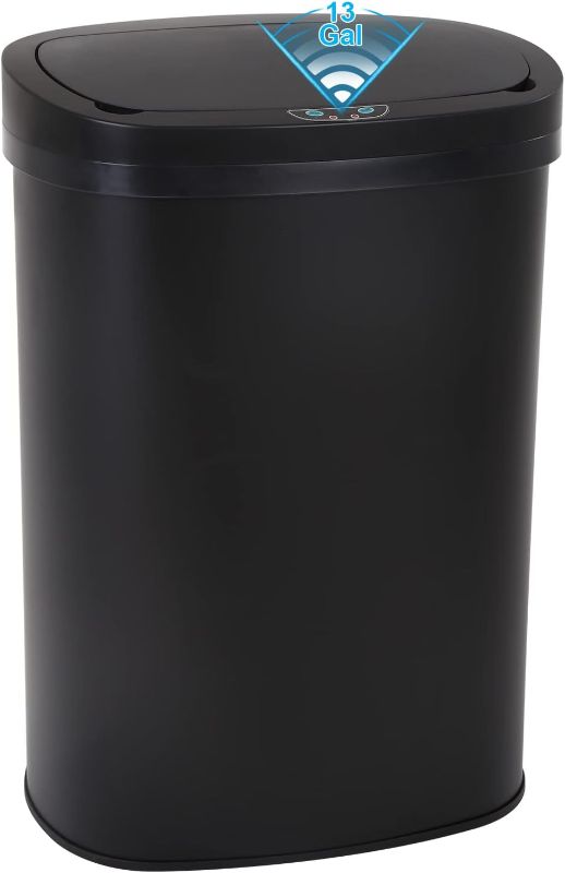 Photo 1 of * Not Exact* 13 Gallon Touch Free Automatic Stainless Steel Trash Can Garbage Can Metal Trash Bin with Lid for Kitchen Living Room Office Bathroom, Electronic Motion...

