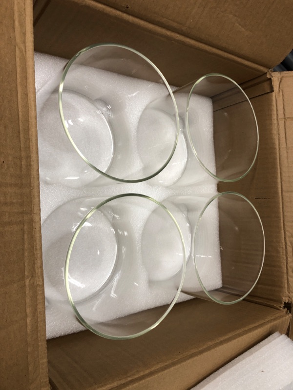 Photo 2 of 4 Pcs Glass Cylinder Vase Bulk Tall Floating Candle Holders Centerpieces Vases Clear Flower Vase for Table Centerpieces Home Wedding Party Event Office Decorations (6 x 6 Inch)