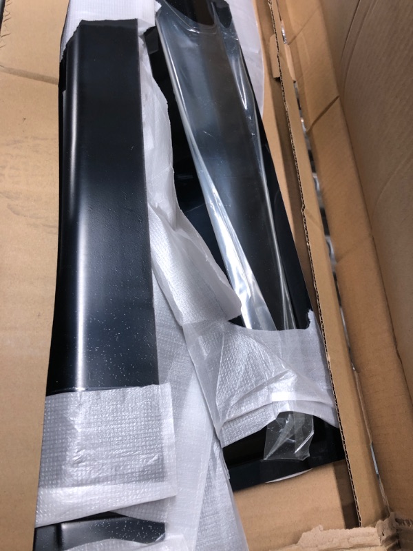 Photo 1 of KitsPro Side Window Rain Guards for 2017-2024 Ford F-250 F-350 Super Duty, 2015-2020 Ford F-150, Gloss Black Tape-On Window Deflectors Vent Visors, Set of 4 (ONLY FIT SuperCrew Crew Cab) F-Series 2015-2024 Tape-On