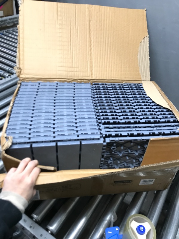 Photo 1 of Spurtar Plastic Interlocking Deck Tiles - 9 Pack 11.3" x 11.3" Decking Tiles Outdoor Waterproof - Interlocking Deck Tiles for Back Yard, Deck Flooring, Pool, Apartment Balcony Decorations, Brown 9 Pack Brown 9