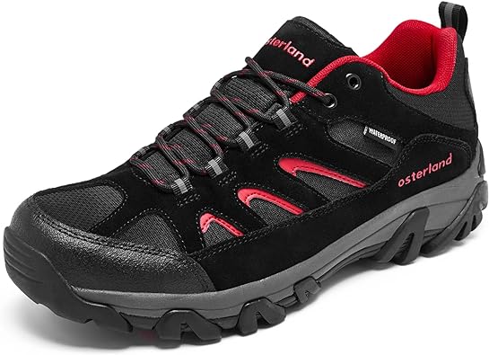 Photo 1 of Osterland Men's Hiking Shoes - Outdoor Low-Top Trekking Trail Shoes,Waterproof Lightweight Walking Shoes,Work Sneakers Hiking Shoes for Men