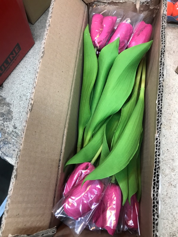 Photo 1 of  Pink Artificial tulips 14 pack 