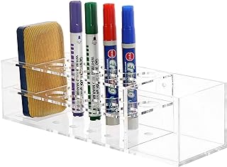 Photo 1 of Simetufy Acrylic Dry Erase Marker Holder with Movable Magnets