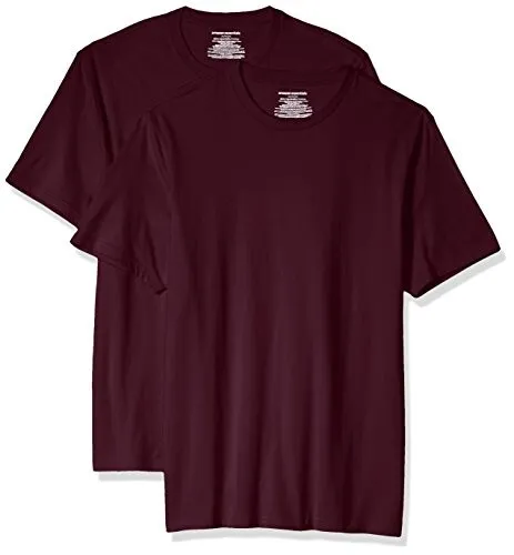 Photo 1 of AMAZON ESSENTIALS SLIM FIT CREWNECK POCKET T SHIRT 2PK MAROON  L