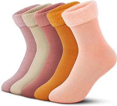 Photo 1 of Fuzzy Socks for Women Gifts Thick Crew Fluffy Warm Winter Boot Socks Casual Cozy Heated Slipper Socks
