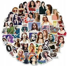 Photo 1 of 100PCS Lana Del Rey Stickers Merch Aesthetic Waterproof Vinyl Stickers for Water Bottle, Scrapbook, Laptop, Water Bottles,Computer,Phone