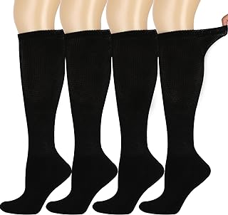 Photo 1 of Diabetic Socks For Men and Women Loose Fit Non-Binding Cotton Crew Socks