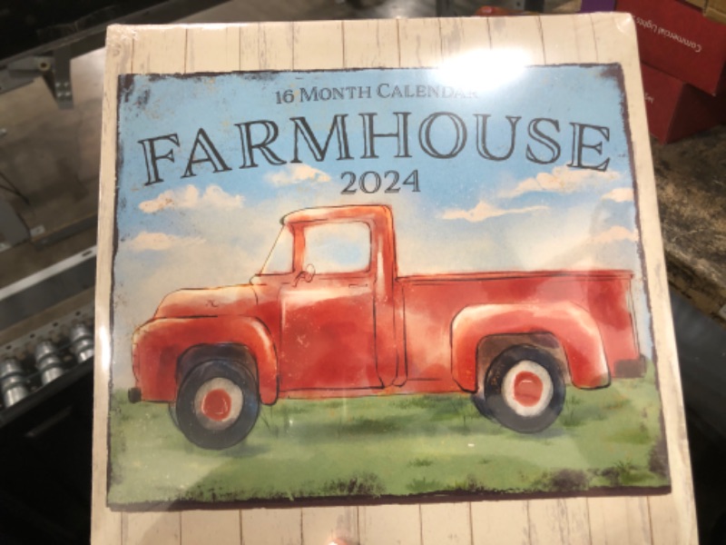 Photo 1 of Farmhouse 2023 Hangable Wall Calendar - 12” x 24” Open - Vintage Farmers Market Signs - Truck & Barn Photo Gift - Shabby Chic Farm Photography House Decor - Sturdy & Thick Beautiful Large Full Page 16 Months For Organizing & Planning - Includes 2022