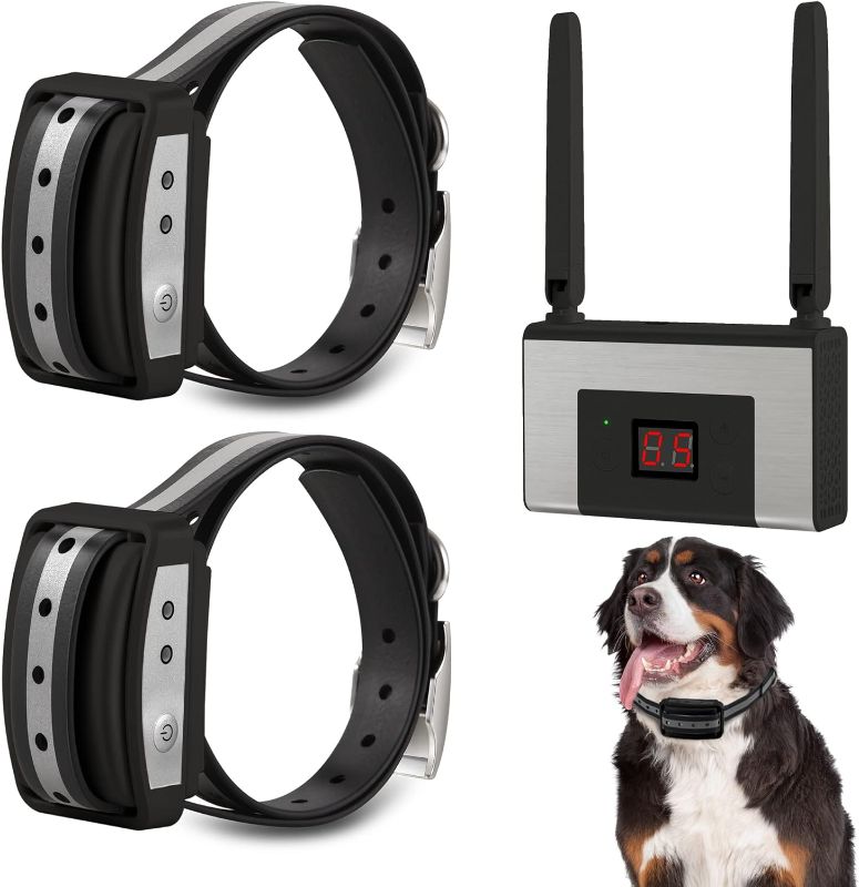 Photo 1 of ****SEE NOTES***
Electric Wireless Dog Fence System, Pet Containment System for 2 Dogs and Pets with Waterproof and Rechargeable Collar Receiver for 2 Dog Container Boundary System