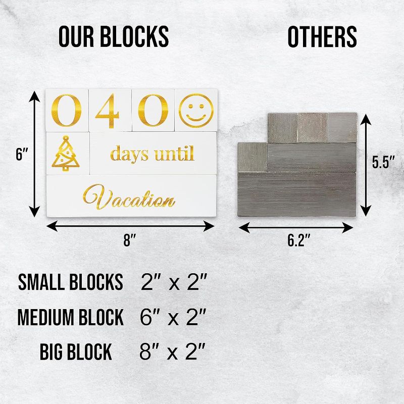 Photo 3 of (READ FULL POST) Wedding Countdown Block Set - Engagement Congratulations Gift - Up to 665 Days Wooden Wedding Countdown Calendar - Bride Blocks - Gift for the Lovebirds - Mr and Mrs Countdown