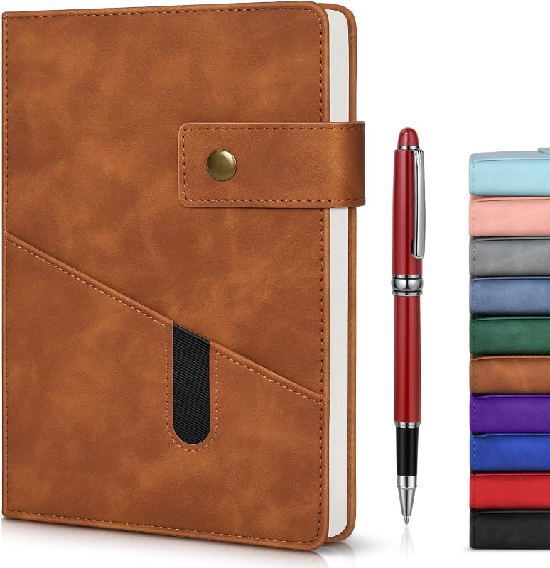 Photo 1 of 996DEMING Hardcover Leather Notebook Journal for Men and Women - 360 Pages,B5 College Ruled 100gsm Lined Paper,Mens Journal for Writing,Notepads for Work,Professional Personalized Notebook,7.6'' X