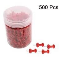 Photo 1 of Push Pins Jar Transparent red (500-Count)