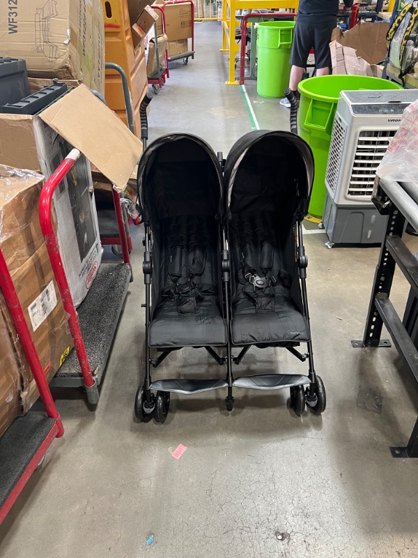 Photo 5 of **MISSING 1 WHEEL DOESN’T EFFECT FUNCTION OF STROLLER AND HANDLE SEEMS USED SEE ALL LIVE PHOTOS** Summer Infant 3Dlite Double Convenience Lightweight Double Stroller for Infant & Toddler with Aluminum Frame, Two Large Seats with Individual Recline, Extra-