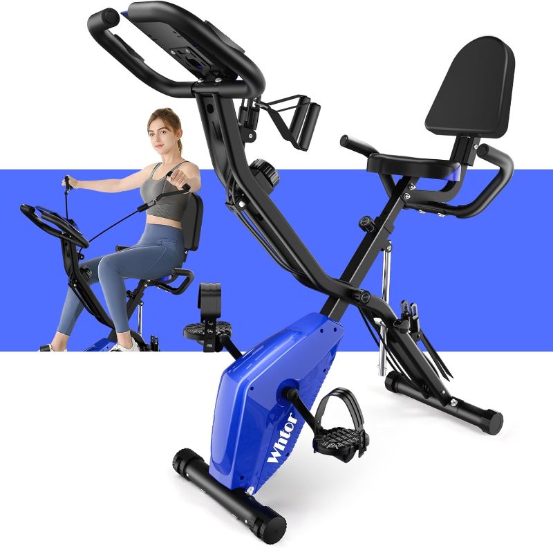 Photo 1 of ***Parts Only***Folding Exercise Bike?5 IN 1 Stationary Bike for Home with LCD Monitor / 16-Level Adjustable Resistance Full Body Workout Indoor Foldable Cycling Bike
